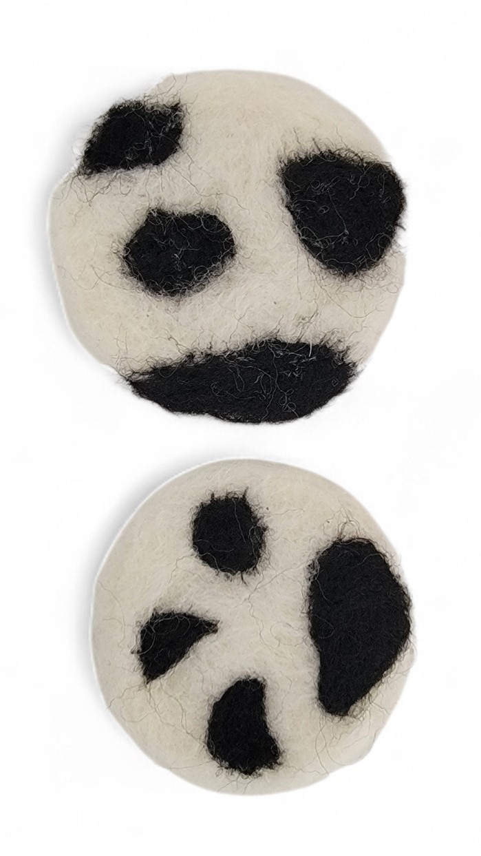 Wool Car Coasters-Cow