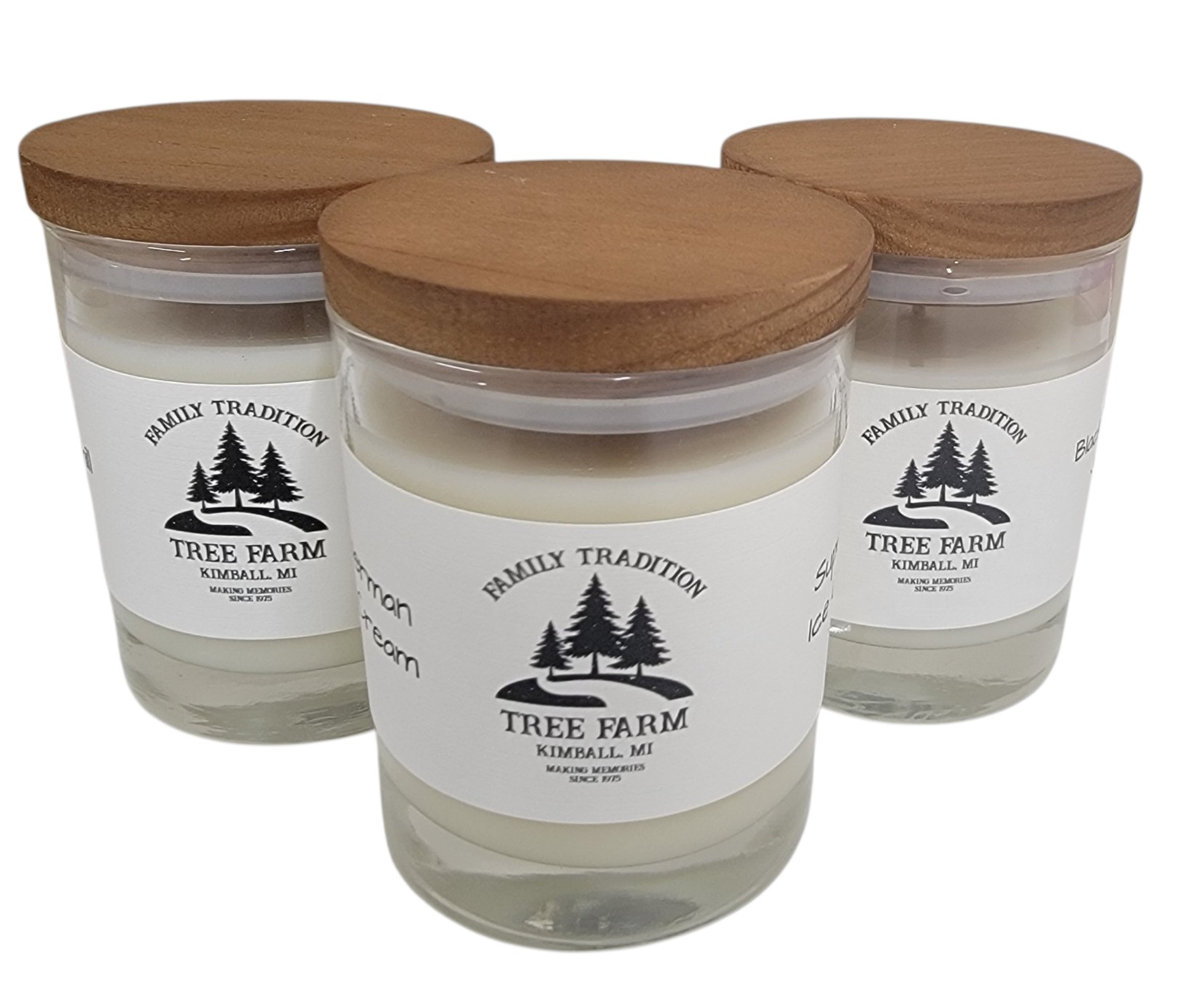 Wood Top Candle